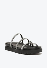 SANDÁLIA PAPETE PHOEBE SPORTY TRATORADA BRILHO PRETA S 20733 0106 0005 SCHUTZ - Vintedoisk